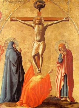 Crucifixión Cristiana Quattrocento Masaccio Pinturas al óleo